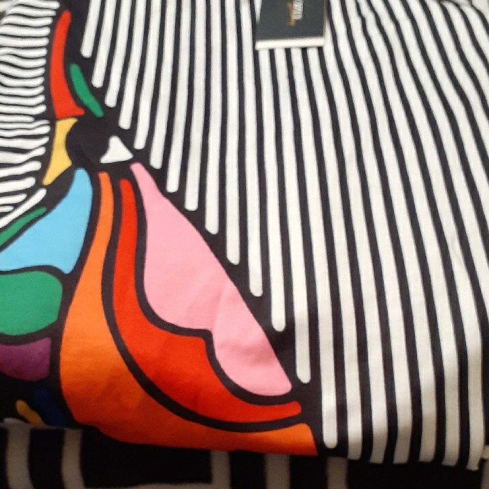 Desigual Multicolor Striped Scoop Neck Tunic